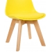 Detská stolička Lindi ~ plast, drevené nohy natura