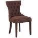Jedálenská stolička Franca ~ látka, drevené nohy antik tmavé