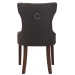 Jedálenská stolička Franca ~ látka, drevené nohy antik tmavé