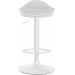 Barová stolička Alisson ~ koženka, biela podnož - Biela