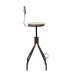 Industriálna barová stolička Elko ~ kov / drevo - Bronzová
