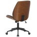 Kancelárska stolička Mitch ~ koženka, drevo, podnož čierna - Čierna