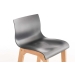 Barová stolička Hoover plast, drevené nohy natur