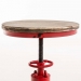 Kovová barová stolička Lumo, antik červená