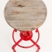 Kovová barová stolička Lumo, antik červená