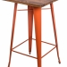 Kovový barový stôl Paris s drevenou doskou, borovica