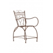 Kovová stolička Sheela s područkami - Hnedá antik