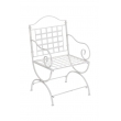 Kovová stolička Lotta s područkami - Biela antik