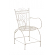 Kovová stolička Sheela s područkami - Krémová antik