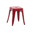Stohovateľná kovová stolička Arm - Červená