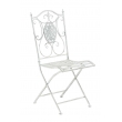 Kovová skladacia stolička Sibell - Biela antik