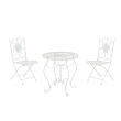 Súprava kovových stoličiek a stola Aldeano (SET 2+1) - Biela