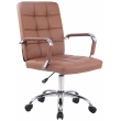 Kancelárska stolička D-Pro ~ koženka - Svetlo hnedá