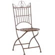 Kovová stolička Sadao - Hnedá antik