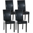 Jedálenská stolička Inn, nohy čierne (SET 4 ks) - Čierna