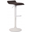 Barová stolička Dyn V2 ~ látka, biela podnož - Tmavo sivá