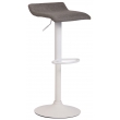 Barová stolička Dyn V2 ~ látka, biela podnož - Sivá