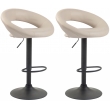 2x Barová stoličkaOlinda - koženka, čierny rám - krémová