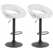 2x Barová stoličkaOlinda - koženka, čierny rám - biela