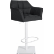 Barová stolička Damaso W - filc, biely rám - Antracit