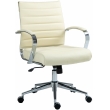 Kancelárska stolička Oakland - koža - Krémová