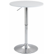 Barový stôl Lamoni - v85-106 cm x Ø60 cm - Biela