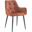 Jedálenská stolička Ferndale - zamat - hnedá