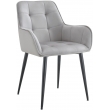 Jedálenská stolička Ferndale - zamat - svetlo šedá