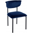 Stolička pre návštevy Gambell zamat - tmavomodré 