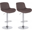 2x Barová stoličkaSolon - látka, chróm rám - tmavo hnedá