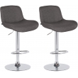2x Barová stoličkaSolon - látka, chróm rám - tmavo šedá