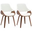 Sada 2 ks jedálenskej stoličky Vangale - orech/biela