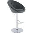 Barová stolička London zamat - chróm rám - tmavosivá