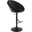 Barová stolička London zamat  - čierny rám - čierna