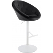 Barová stolička London zamat - biely rám - čierny rám