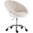 Pracovná stolička London zamat - krémová