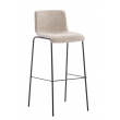 Barová stolička Hoover ~ látka, kovové nohy čierne - Krémová