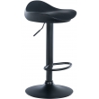 Barová stolička Alisson ~ koženka, čierna podnož - Čierna 