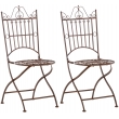 Kovová stolička Sadao (SET 2 ks) - Hnedá antik