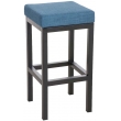 Barová stolička Taylor 85 cm ~ látka, kovové nohy čierne - Modrá