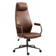 Kancelárska stolička Pocatello v industriálnom štýle - koženka - Cognac antik