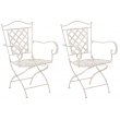 Kovová stolička Adara (SET 2 ks) - Krémová antik