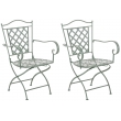 Kovová stolička Adara (SET 2 ks) - Zelená antik