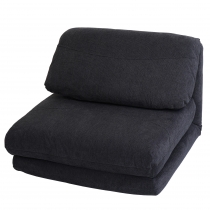 Rozkladacie polohovateľné kreslo na spanie HWC-E68, látka/textil - tmavosivá
