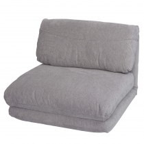 Rozkladacie polohovateľné kreslo na spanie HWC-E68, látka/textil - svetlosivá