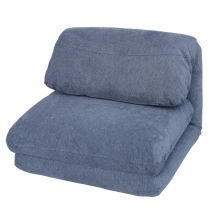 Rozkladacie polohovateľné kreslo na spanie HWC-E68, látka/textil - svetlomodrá