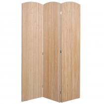 Bambusový paraván HWC-O30, deliaca stena, 3 panely, 170 × 120 cm – hnedá
