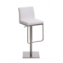 Barová stolička Pamela nerez - Biela
