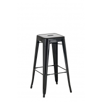 Kovová barová stolička Josh - Čierna