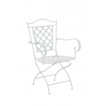 Kovová stolička Adara - Biela